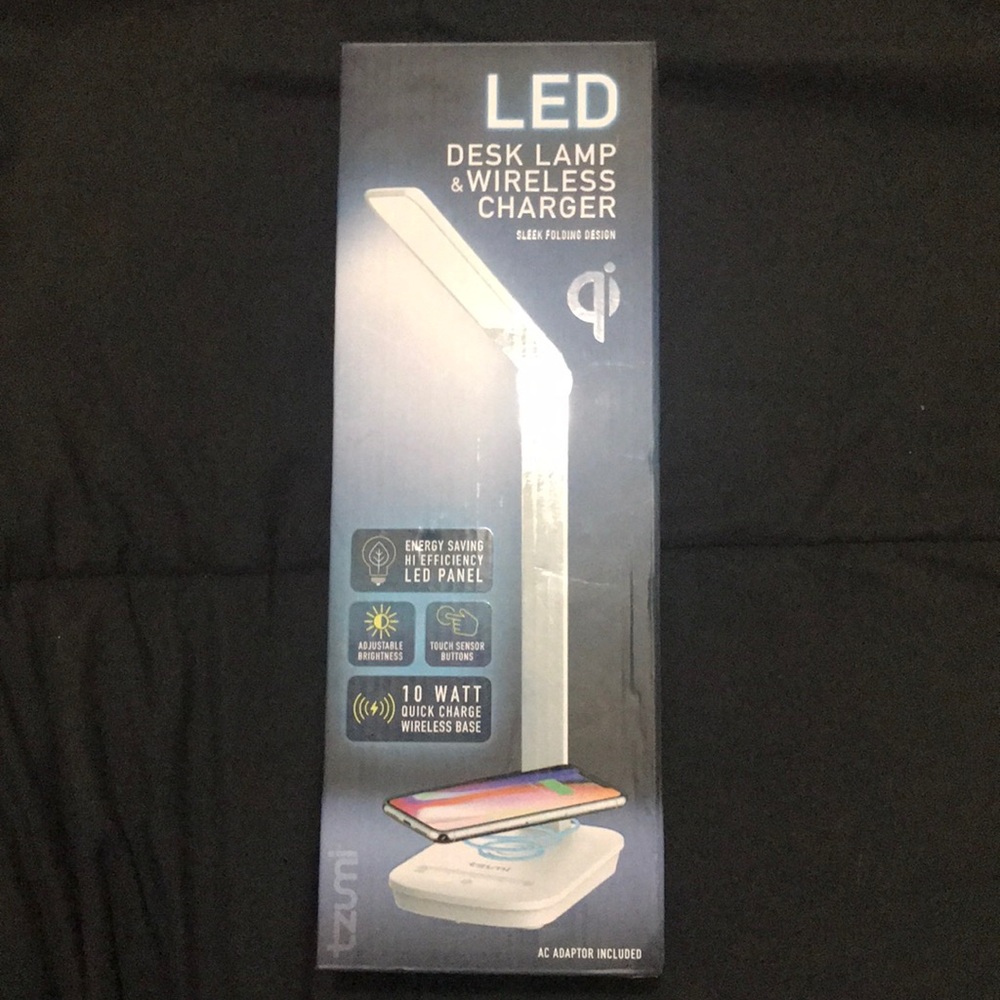 Tzumi LED Desk Lamp & Wireless Charger